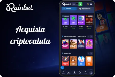 Rainbet Acquista criptovaluta