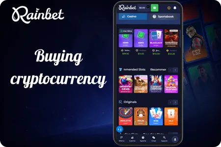 Rainbet Buying cryptocurrency