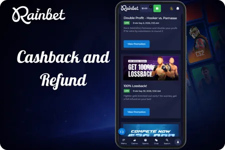 Rainbet cashback and refund