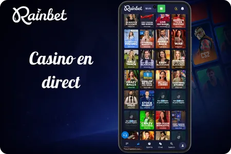 Rainbet Casino en direct