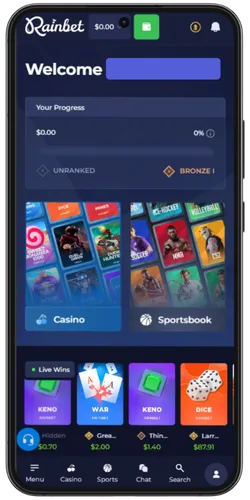 Rainbet how to main page