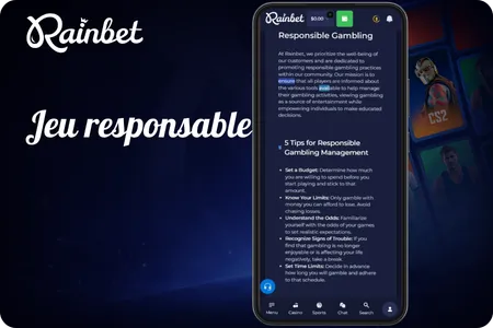 Rainbet Jeu responsable